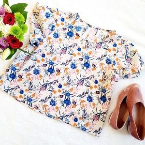 Women's Blouse Short Crop Crepe Material Size L